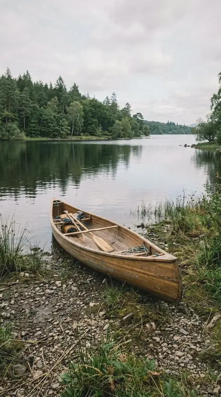 Leaf Gloss applied to The lagoon, pale under a hazy sky